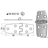 Balama inox finisat OSCULATI 38.840.52, 2x88x38mm