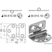 Balama inox finisat OSCULATI 38.810.06, 2x42x30mm