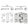 Balama inox finisat OSCULATI 38.441.54, 2x48x37mm