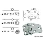 Balama inox finisat OSCULATI 38.441.50, 2x55x37mm