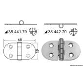 Balama inox finisat OSCULATI 38.442.70, 2x68x39mm