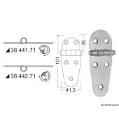 Balama inox finisat OSCULATI 38.442.71, 2x107x39 mm