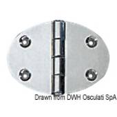 Oval hinge 48x67 mm stud mounting 2 mm