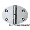 Oval hinge 48x67 mm stud mounting 2 mm