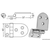 Balama inox OSCULATI 38.441.58, 2x59x40 mm