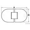 Balama inox pliabila OSCULATI 38.460.50, 2x50x38mm