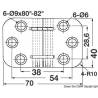 Foldable hinge 70x40 mm