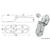 Balama inox OSCULATI 38.445.05, 2.5x118x40 mm