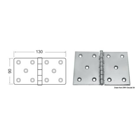 Balama inox OSCULATI 38.822.06, 2.5x130x90mm