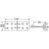 Balama cu rotatie la 180° OSCULATI 38.291.00, inox AISI316