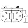 Balama turnata OSCULATI 38.290.02, inox AISI316, 140x70mm, rotatie 180°