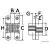 Balama din alama cu montare ascunsa 84mm, 2 bucati