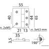 Balama din alama cromata OSCULATI 38.819.01, 65x55 mm