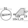 Zinc fin anode 90/200 HP