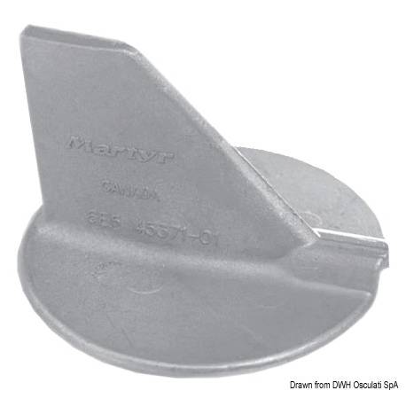 Aluminium fin anode 100/225 HP