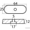 Anod de zinc pentru motoare Yamaha 6/8/9.9 CP 4-timpi