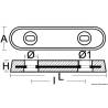 Oval Vetus type anode 4400 g