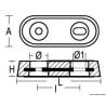 Oval Vetus type anode 335 g