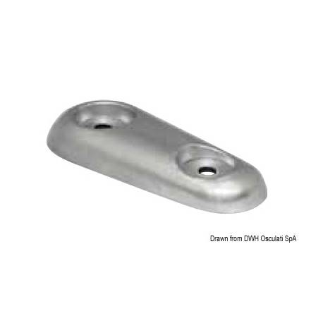 Aluminium oval Vetus type anode 940 g