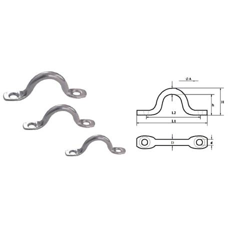 Ochet din otel inoxidabil AISI316, 40mm, bulk 5 bucati