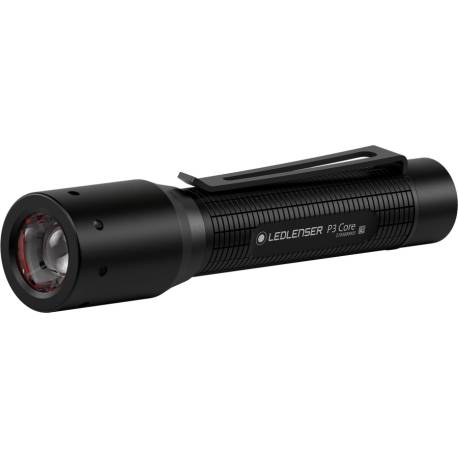 Lanterna compacta LEDLENSER P3 Core Black 90 lumeni + baterie AAA