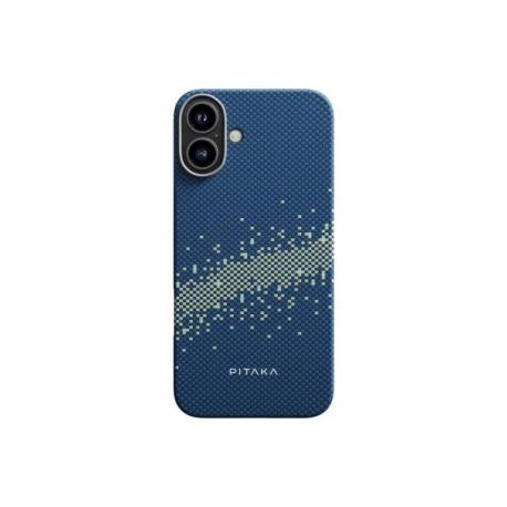 Husa PITAKA StarPeak Tactile Woven, Aramida, pentru iPhone 16, MagSafe, Milky Way Galaxy