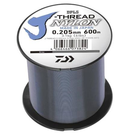 Fir monofilament DAIWA J-THREADS 0.205mm, 3.10kg, 600m, gri