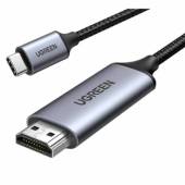 Cablu UGREEN USB-C la HDMI 4K 50Hz Thunderbolt, 1.5 m, Gri/Negru