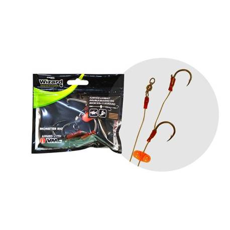 Montura somn WIZARD MONSTER Surface Livebait Double Braded Rig 9/0+11/0 Round