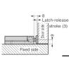 Incuietoare plutitoare non magnetica SUGATSUNE cu opritor usa, 78N, alb