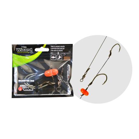 Montura somn WIZARD MONSTER The Classic Koos Catfish Rig 9/0+11/0 Round