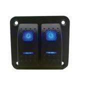 Panou electric impermeabil IP65 DUAL LED, 2 intrerupatoare