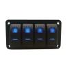 Panou electric impermeabil IP65 DUAL LED, 4 intrerupatoare, 12/24V