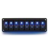 Panou electric impermeabil IP65 DUAL LED, 8 intrerupatoare, 12/24V