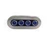 Panou de control electric inox, IP65, comutatoare LED, 4 x ON-OFF blue