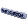 Panou de control electric inox, IP65, comutatoare LED, 8 x ON-OFF blue