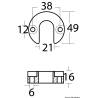 Anod de sacrificiu din magneziu pentru motoare Mercruiser/Alpha