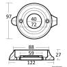 Anod de magneziu pentru motoare VOLVO Sail Drive Ø 97mm