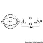 Volvo Penta 2-pcs collar w/screws aluminium