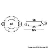 Volvo Penta 2-pcs collar w/screws aluminium