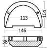 Zinc leg anode Duo Prop