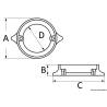 Magnesium anode for Volvo Penta Duo Prop 852182