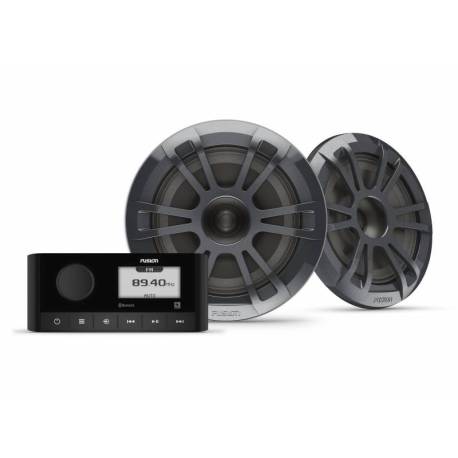 Kit sistem stereo FUSION MS-RA60 cu difuzoare EL Sports 6.5"