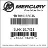 Elice cu 3 pale MERCURY BLACK MAX PROPELLER 11" pentru motoare 25CP 30CP EFI