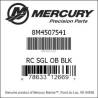 Caseta comanda pentru motoare outboard MERCURY 8M4507541, finisaj negru