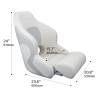 Scaun barca MYBOAT Bucket Seat Captain's Chair White and Blue Navy, 60x52x37-66cm