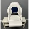 Scaun barca MYBOAT Bucket Seat Captain's Chair White and Blue Navy, 60x52x37-66cm