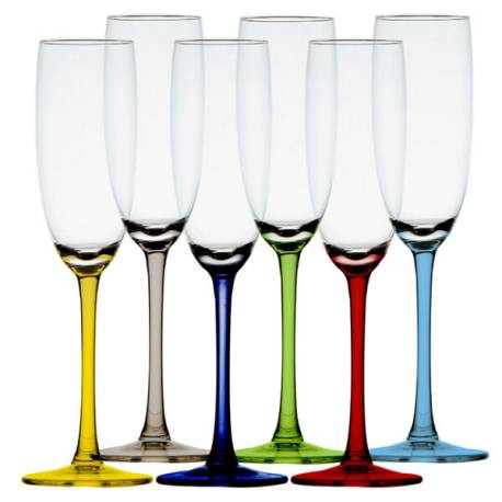 Set 6 pahare pentru champagne Ecozen MARINE BUSINESS Flute Party Glasses, 75x220mm, 170ml, anti alunecare