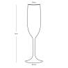 Set de 6 pahare pentru champagne Tritan MARINE BUSINESS, 240x50mm, 236ml