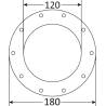 Trapa de inspectie pentru rezervor Diesel, negru, 120mm